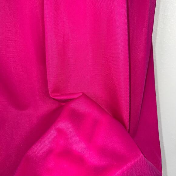 Vintage Vainly Fair Hot Pink V-Neck Sleeveless Nightgown Slip XL Made in the USA - Picture 10 of 12